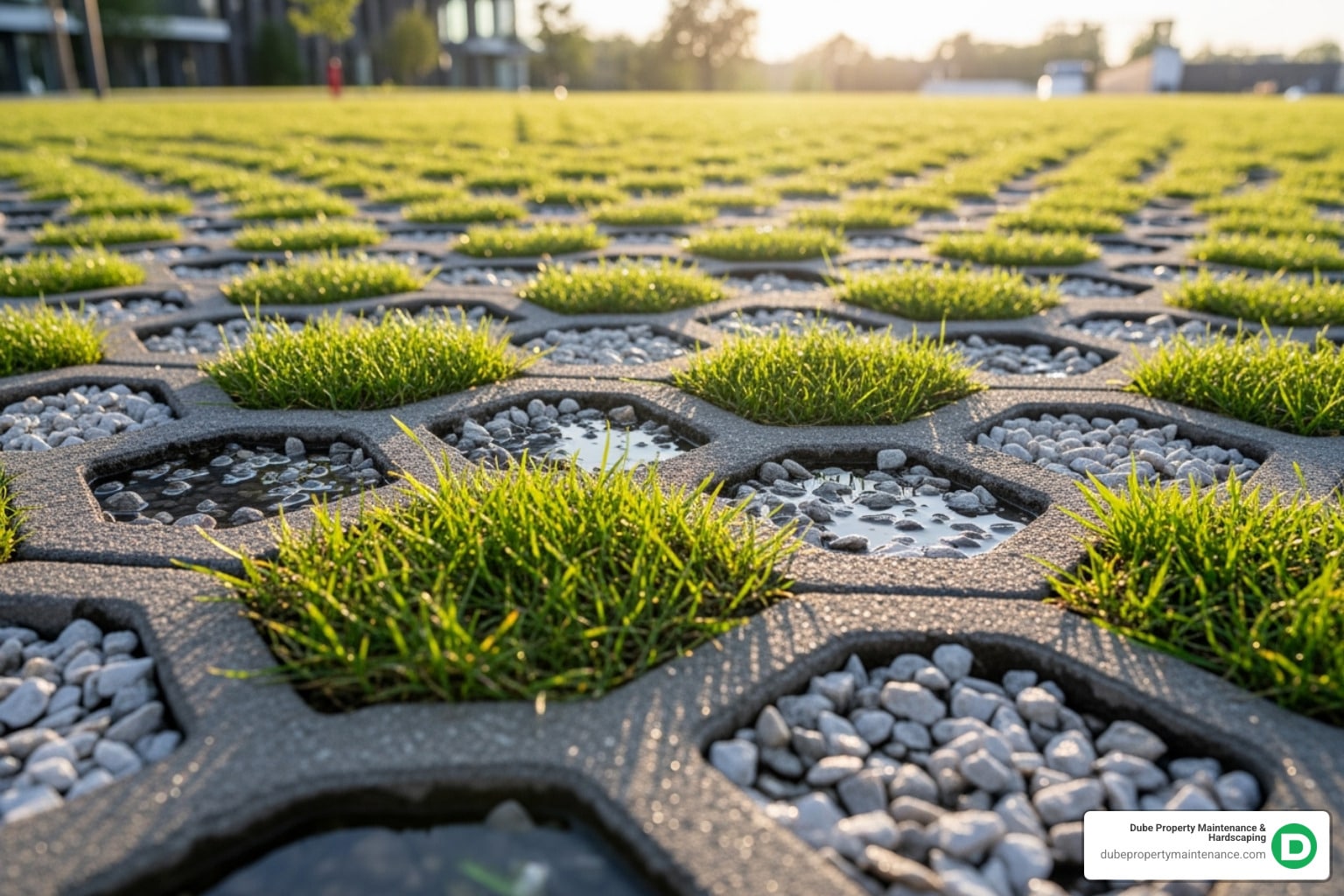 grass and gravel pavers