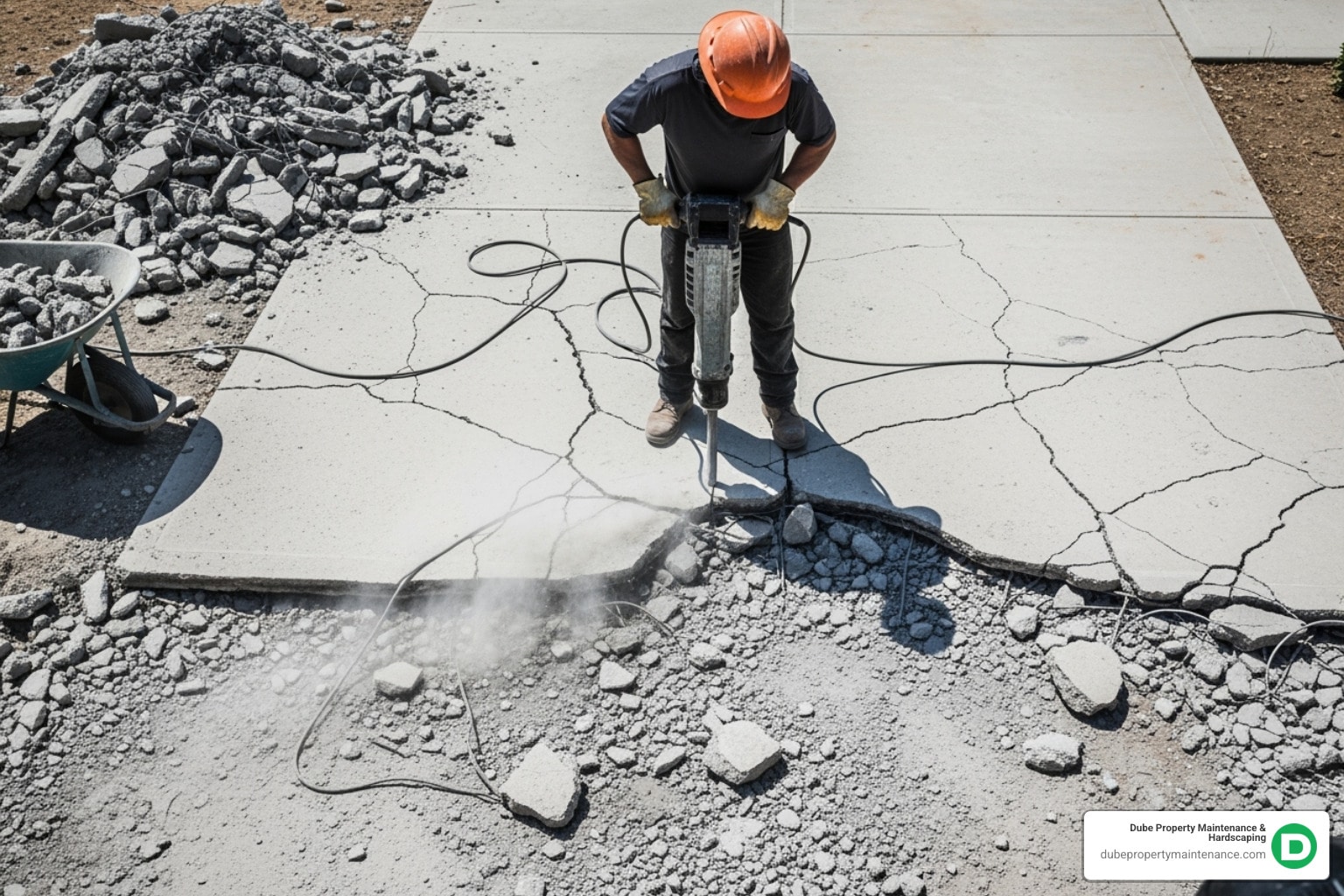Concrete driveway removal