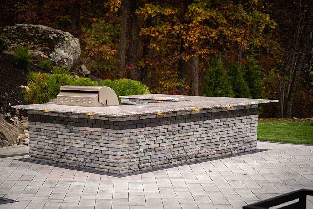 outdoor kitchen with grill