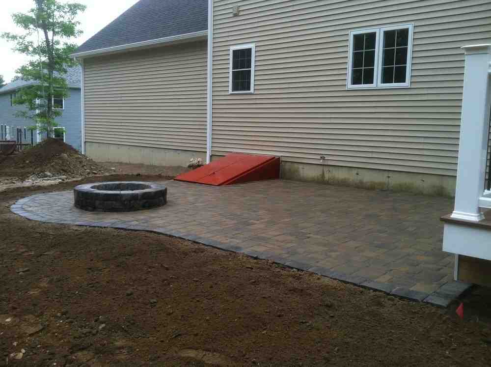 black paver stones
